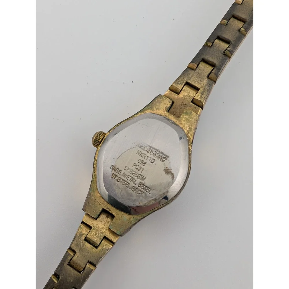 Vintage Nelsonic Watch Women 18mm Case Black Dial 7
